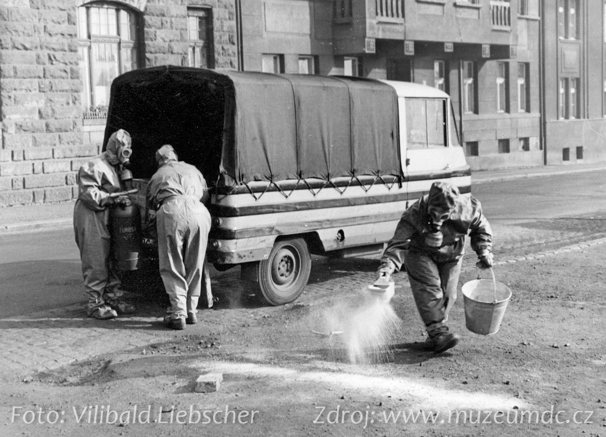 Cvičení civilní obrany v Děčíně