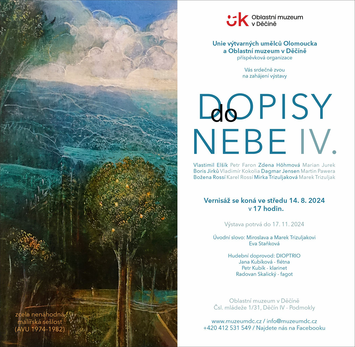 Pozvánka na vernisáž výstavy Dopisy do nebe IV.